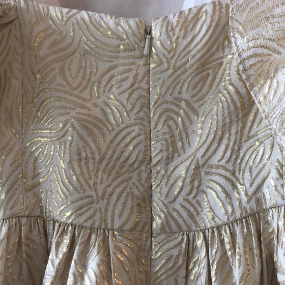 NWT Lilly Pulitzer Kariana Dress, Gold Jacquard, 8 - Picture 8 of 10